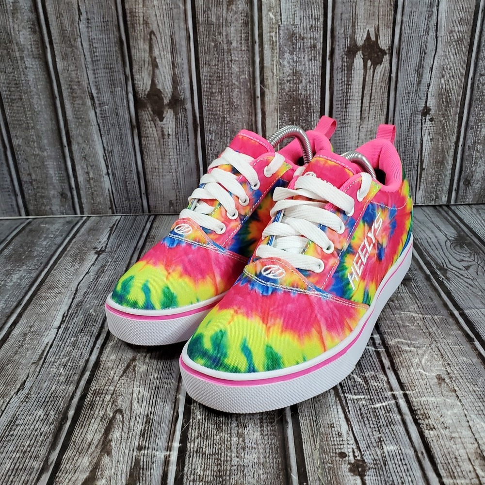 Heely Youth Pro 20 Tie Dye Rainbow Skate Shoes Sneakers Size 5 Women's 6 Rollers